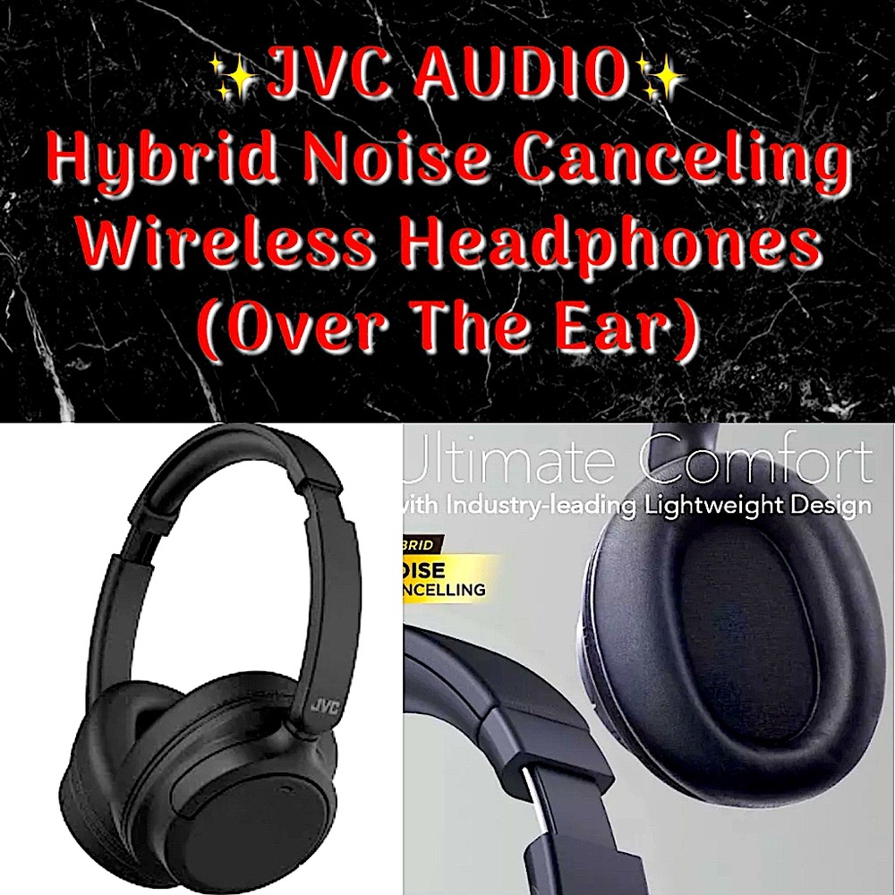 ✨JVC Audio - Hybrid Noise Canceling Wireless Over Ear Headphones✨NWT✨